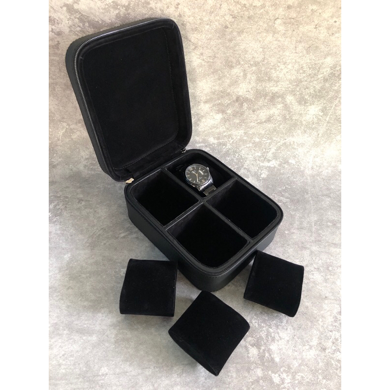 KOTAK JAM TANGAN ISI 4 | TEMPAT JAM TANGAN JUMBO | WADAH JAM TANGAN | BOX KOTAK PENYIMPANAN JAM TANG