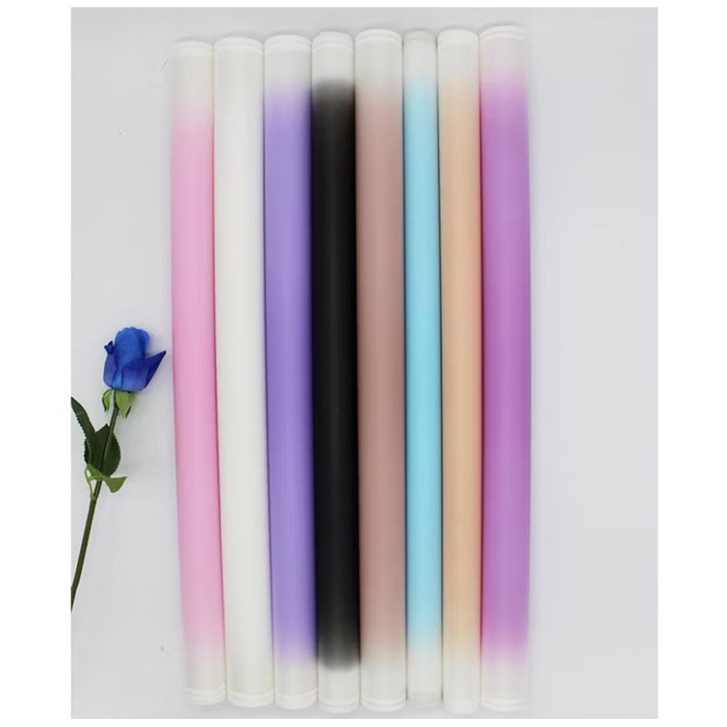 kertas buket cellophane gradient double line flower wrapping