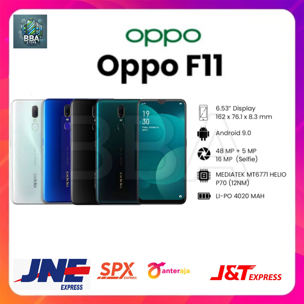 HP OPPO F11 RAM8/256GB 6.53 inch+ CAMERA16/48+8MP 4G LTE Garansi 1 Tahun