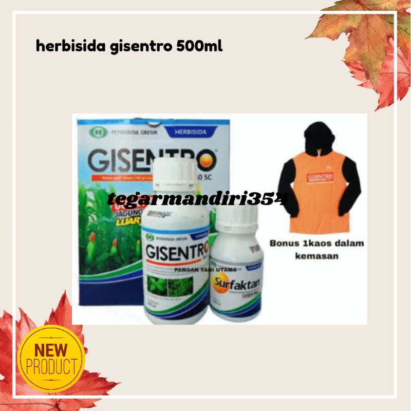 Herbisida gisentro 500ml BONUS KAOS Herbisida Selektif jagung Gisentro 560 Sc kemasan 500 ml
