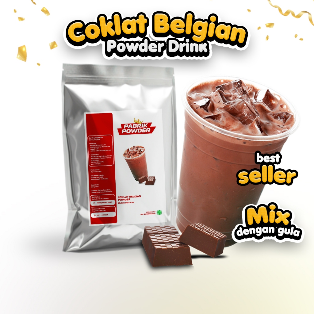 Powder Coklat Belgian, Chocolate Drink , Bubuk Minuman Cokelat