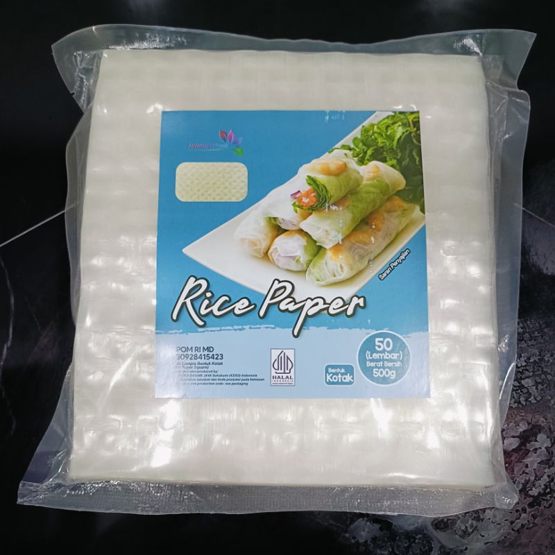 

KOTAK Rice Paper 500gr (50 lbr) / Kulit Lumpia Vietnam / Halal