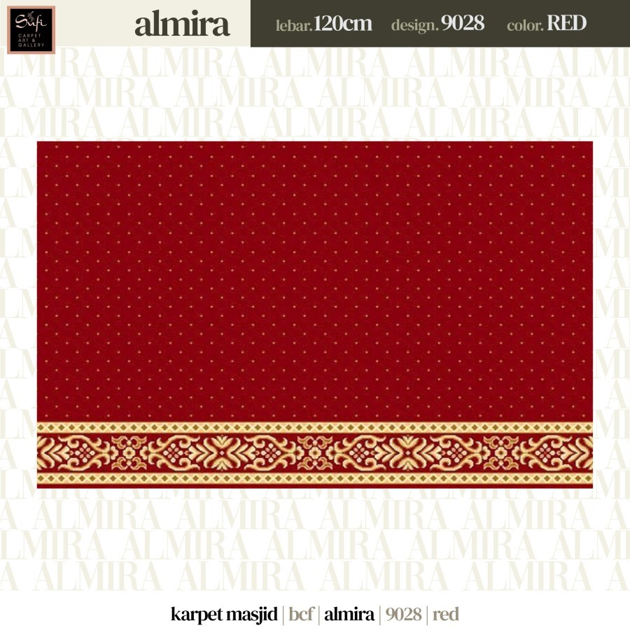 Karpet Masjid Meteran Merah / Red Almira 9028