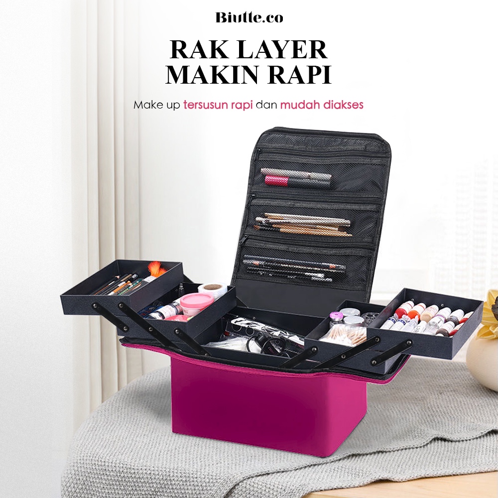 Tas Organizer Make Up Tas Nail art home service Rak perhiasan wanita