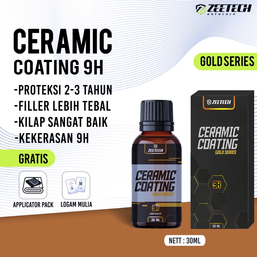 Nano Ceramic Coating Zeetech Gold Series 9H Mobil Motor Helm
