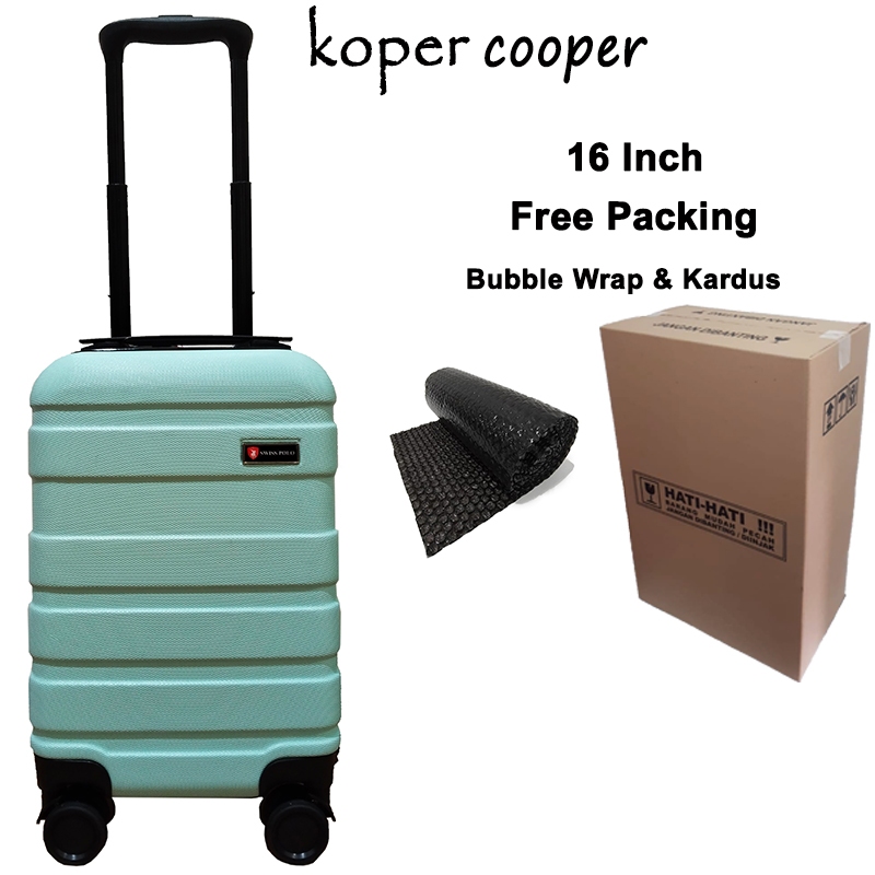 Koper 16 Inch Swiss Polo Bahan Fiber ABS Ukuran Kabin