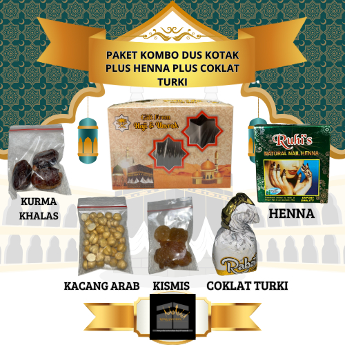 

oleh-oleh paket kombo plus henna plus coklat turki oleh-oleh haji dan umroh dus kotak