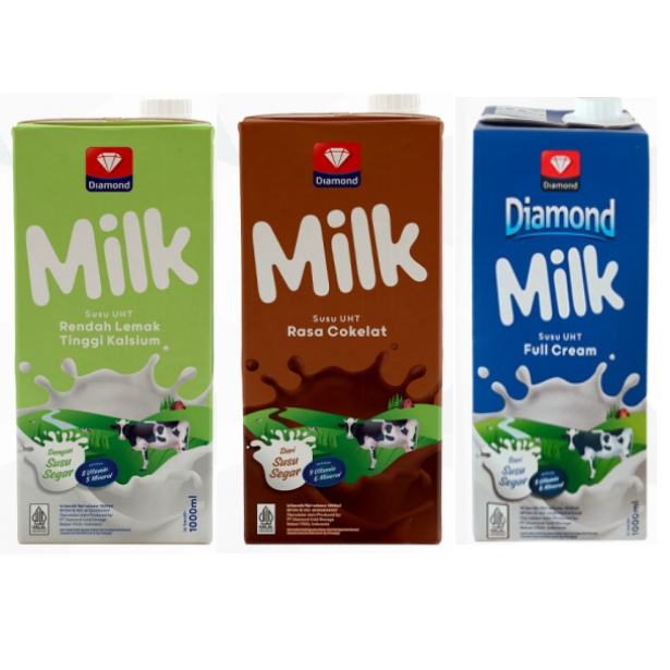 

Susu Diamond Milk UHT 1000ml (khusus kurir instant/sameday)