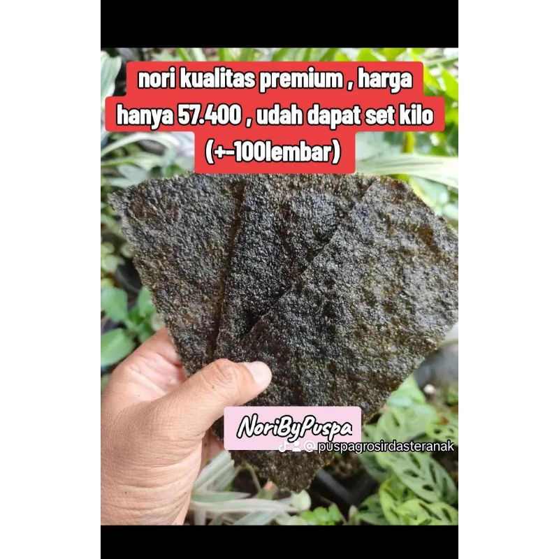 

nori viral rumput laut premium NoriByPuspa, khas bandung