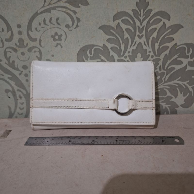 Dompet wanita kulit asli putih preloved