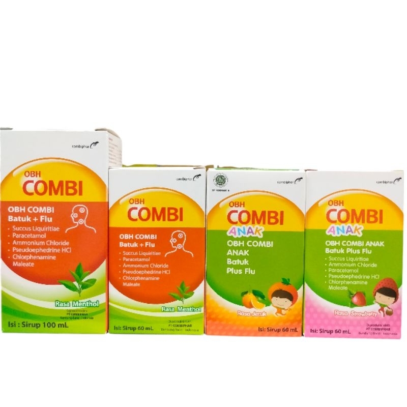 OBH COMBI SIRUP BATUK + FLU DEWASA DAN OBH COMBI ANAK BATUK PLUS FLU RASA JERUK