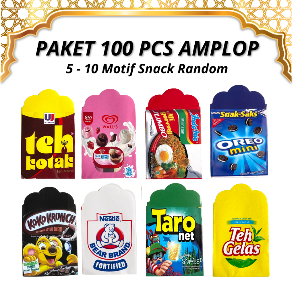

AMPLOP LUCU SNACK LEBARAN 2025 (ISI 100 LEMBAR) BAHAN BAGUS GLOSSY | SUDAH LEM SIAP PAKAI