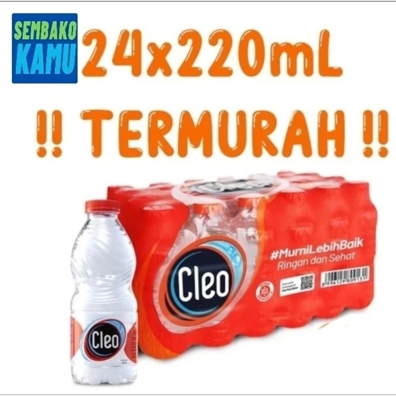 

Cleo Air Mineral Botol Mini 220 ml 1 Dus x 24 botol