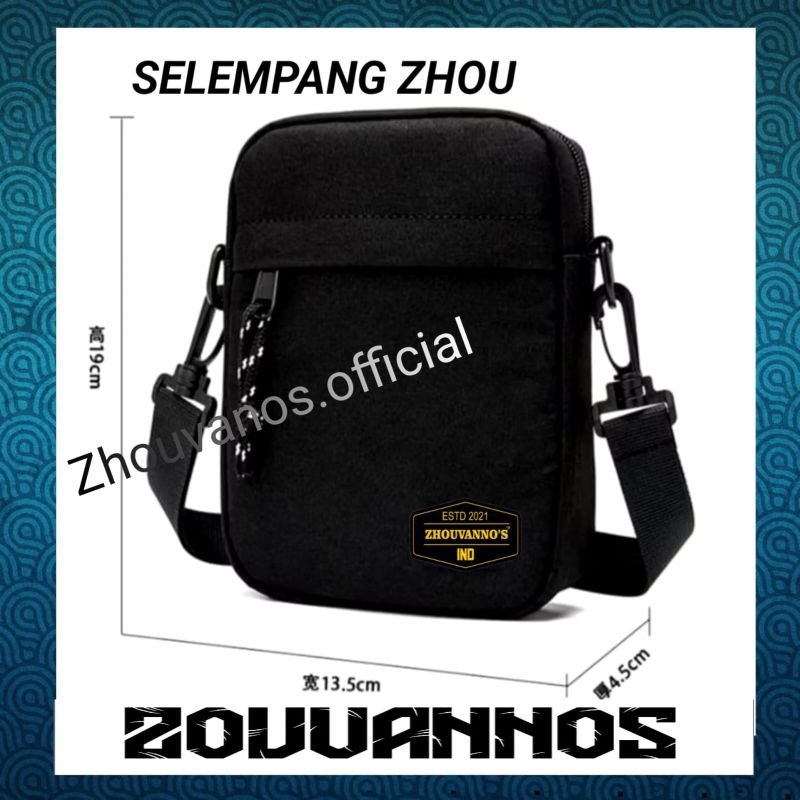 Tas Selempang pouch bag kanvas pria wanita Zhouvannos