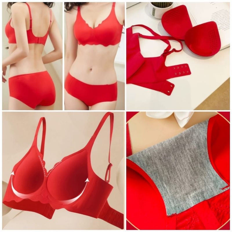 Kinarastorez - Bra set celana dalam busa push up seamless BS142