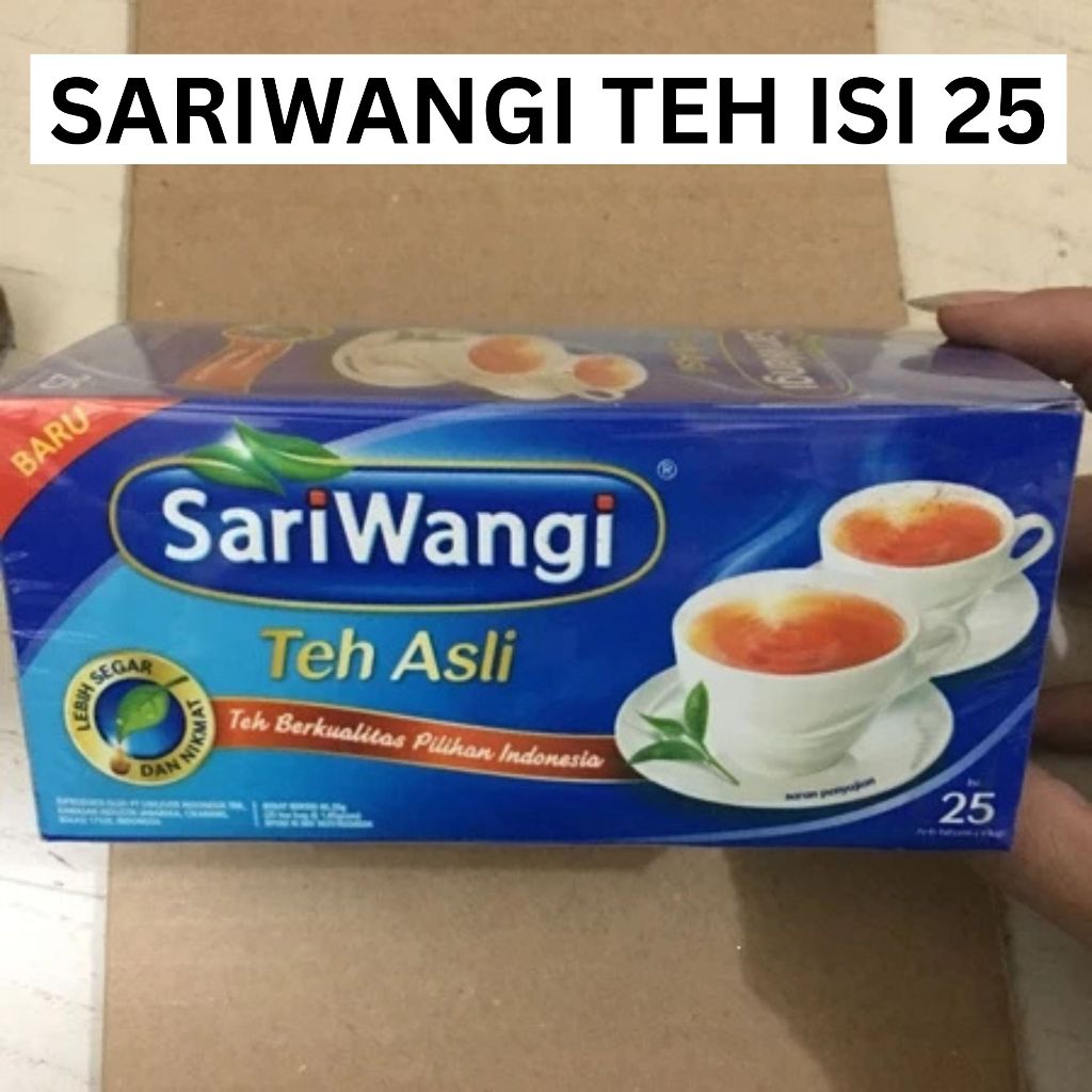 

Teh Sariwangi isi 25 kantong teh hitam celup sari wangi