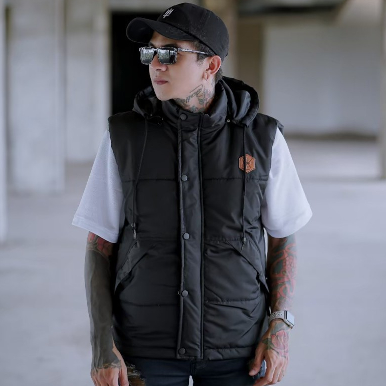 Rompi Vest Pria Bolak Balik Terbaru Original Bgsr Parasut Premium Motor Touring Tebal Terlaris BGSR