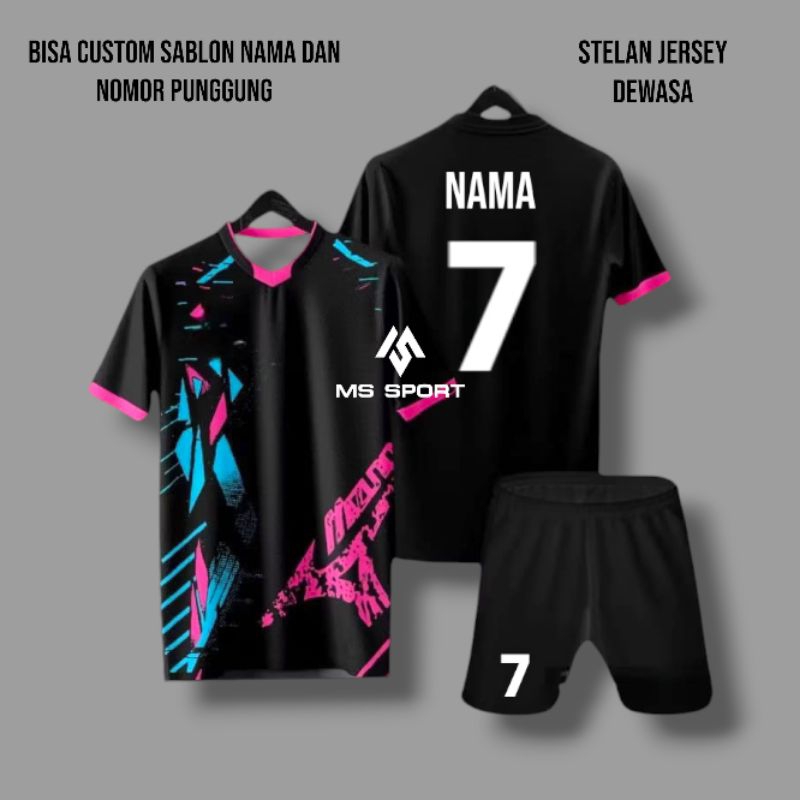 Stelan jersey dewasa terbaru baju olahraga futsal badminton bulu tangkis volly takraw bisa custom sa