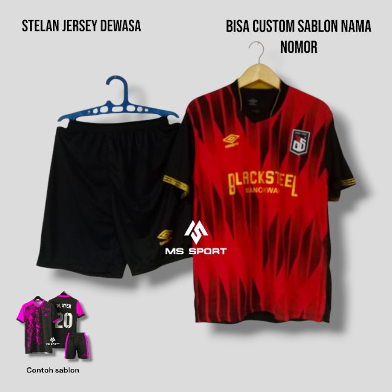 Baju bola futsal dewasa bisa custom sablon nama nomor punggung