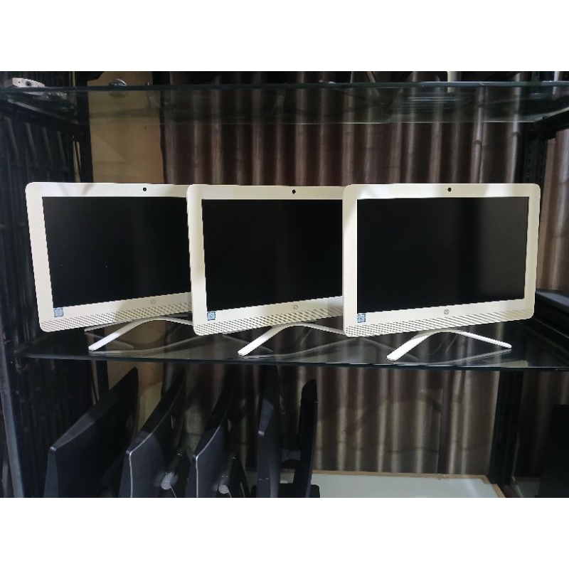 pc all in one hp core i3 7100u gen7 ram 8gb hdd 500gb graphics 620 display 20 in fhd fitur udah cang