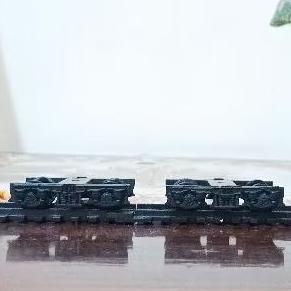 miniatur bogie K10 kereta api Indonesia gerbong penumpang untuk skala 87 dan 76