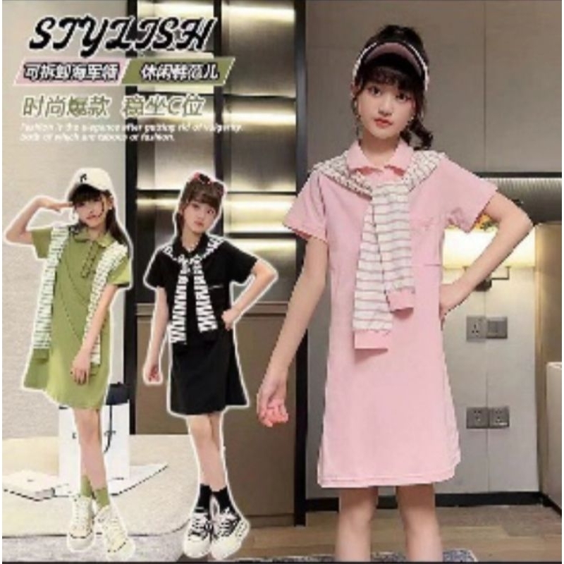 kaos tunik anak junior import sampai remaja usia 9 tahun -remaja