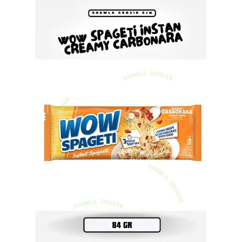 

KALSEL CREAMY CARBONARA WOW SPAGETI MEATY BOLOGNESE AGLIO OLIO 84 GR