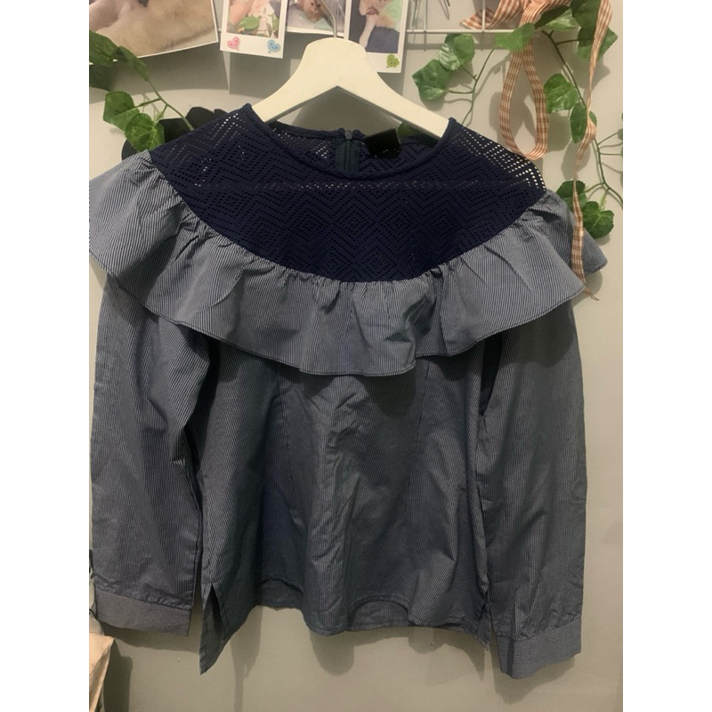 Prelove Blouse ruffle mix katbol