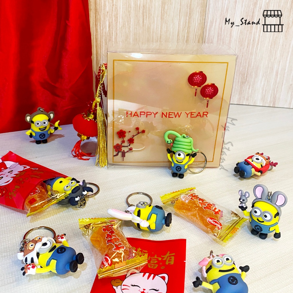 Parcel MYSTERY BOX LUNAR new year lucky charm Cny hampers Sinchia ganci minion permen naraya jeruk