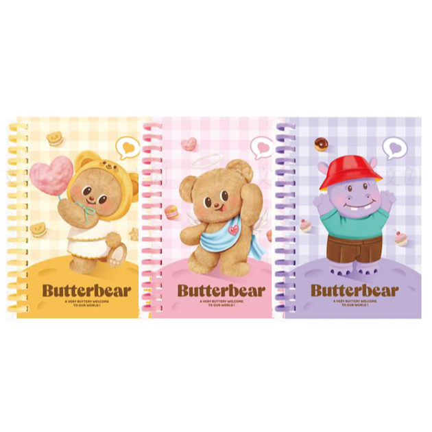 

Deli ButterBear Spiral Notebook / Buku Mencatat Lucu HY219