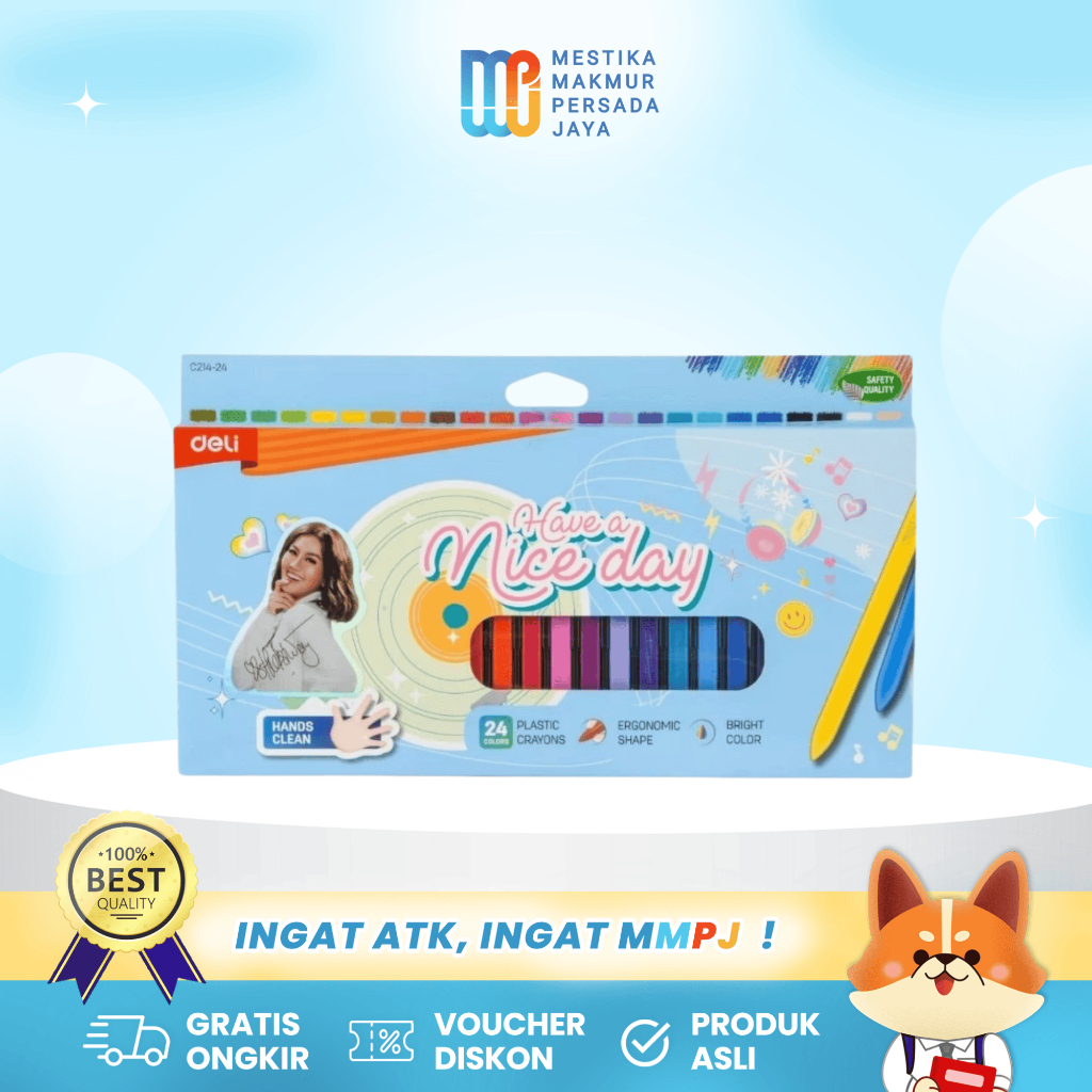 

Deli Crayon Set Plastic Magic X Agnez Mo - Krayon Warna Lengkap 24 Warna CC214-24