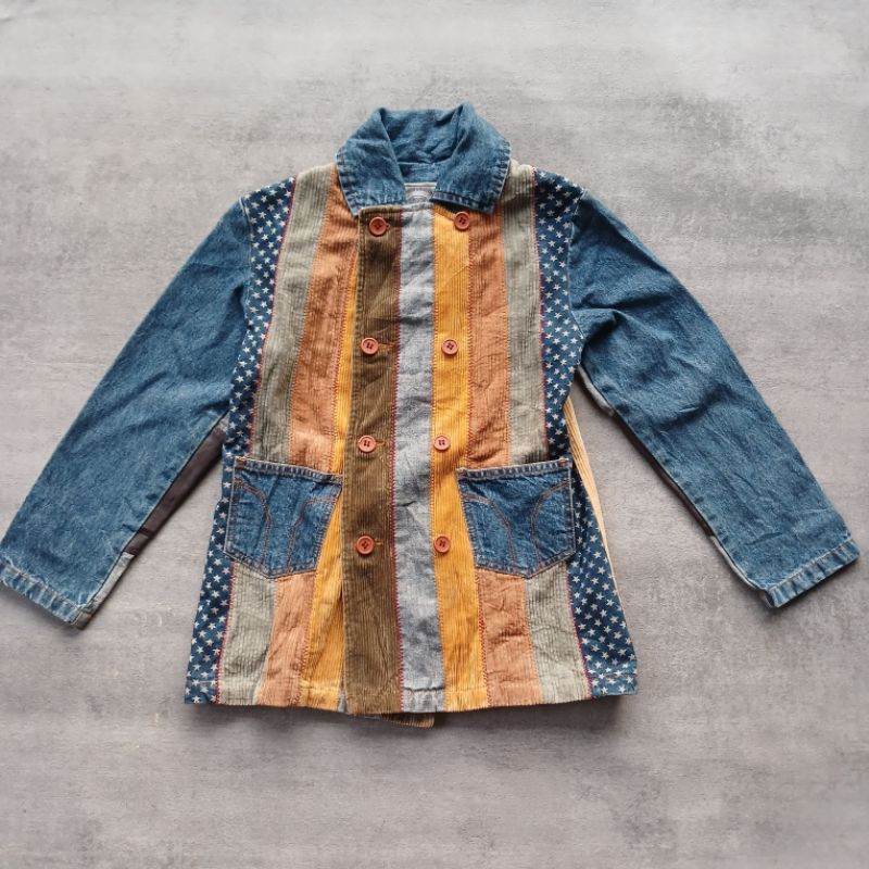 jaket denim anak combi Corduroy second JK-002