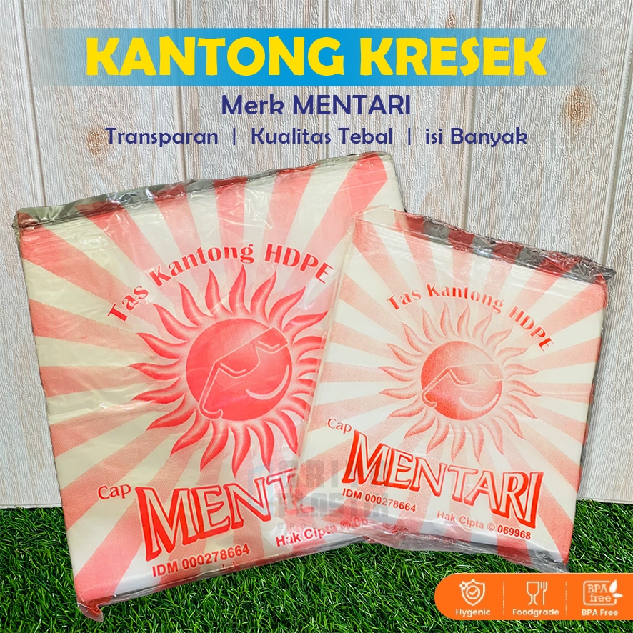 Kantong Kresek Bening Transparan MENTARI | Kresek HDPE | Kresek TEBAL | Kresek tanggung | Kresek Bes