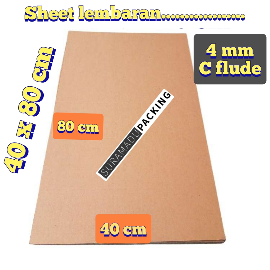 

KARDUS SHEET 40x80 cm / 80x40 cm Kardus Lembaran Polos / Kardus Karton lembaran polos / Karton lembaran corrugated