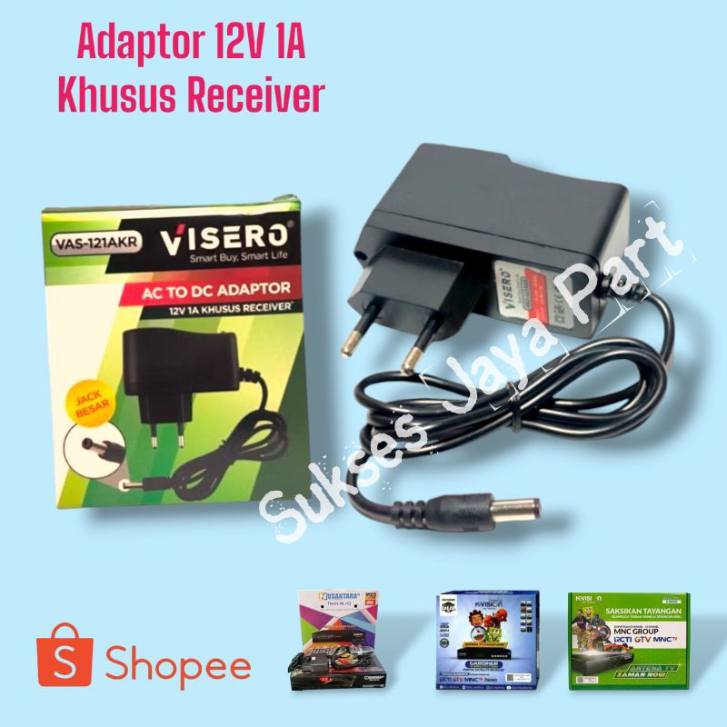 Adaptor 12V 1A khusus Receiver Parabola dan Modem adaptor K-Vision kvision