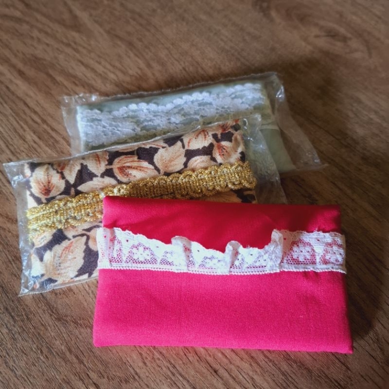 [NEW] TEMPAT TISU KECIL BAHAN KAIN MOTIF RENDA