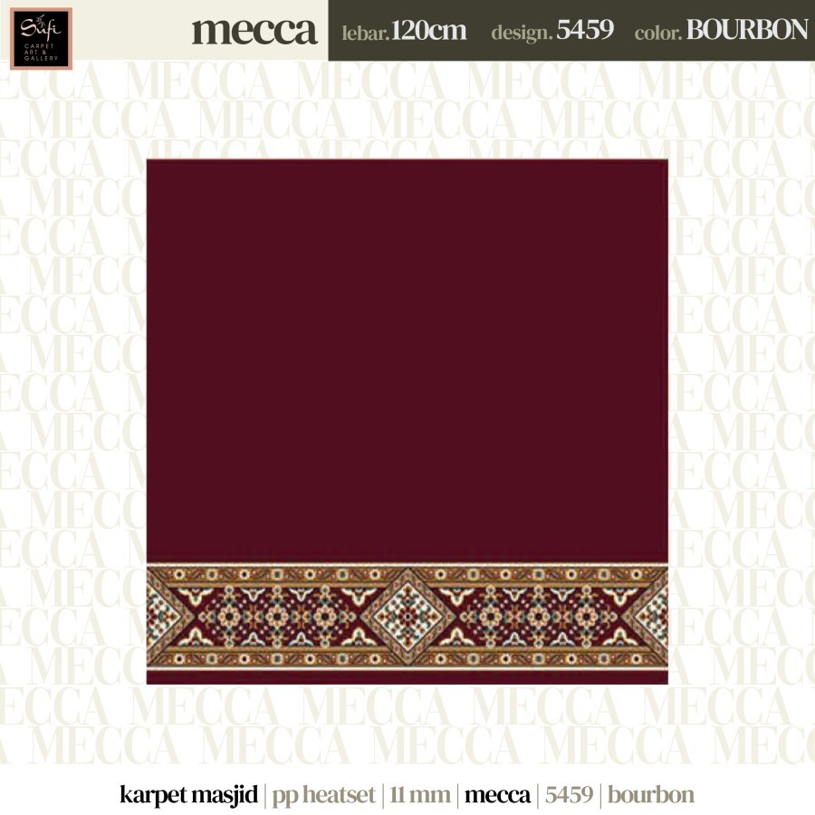 Karpet Masjid Meteran Merah / Red Mecca 5459