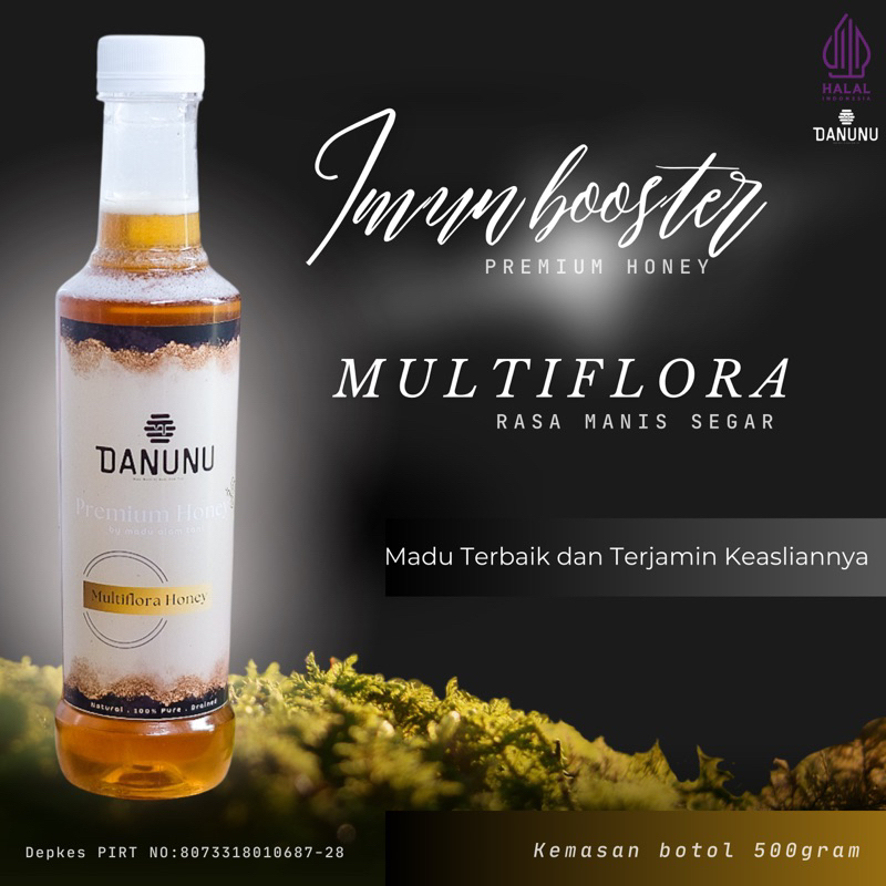 

Madu asli 100% tanpa campuran MULTIFLORA kemasan botol 500gr, bahan natural honey