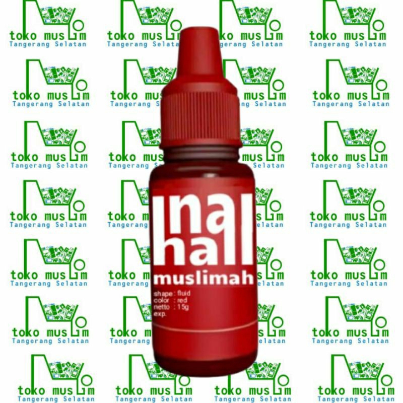 Inai Nail Muslimah (bentuk Cair) size 15 Mili - Henna Nail Kutek Kuku Pacar Pewarna Kuku Maron