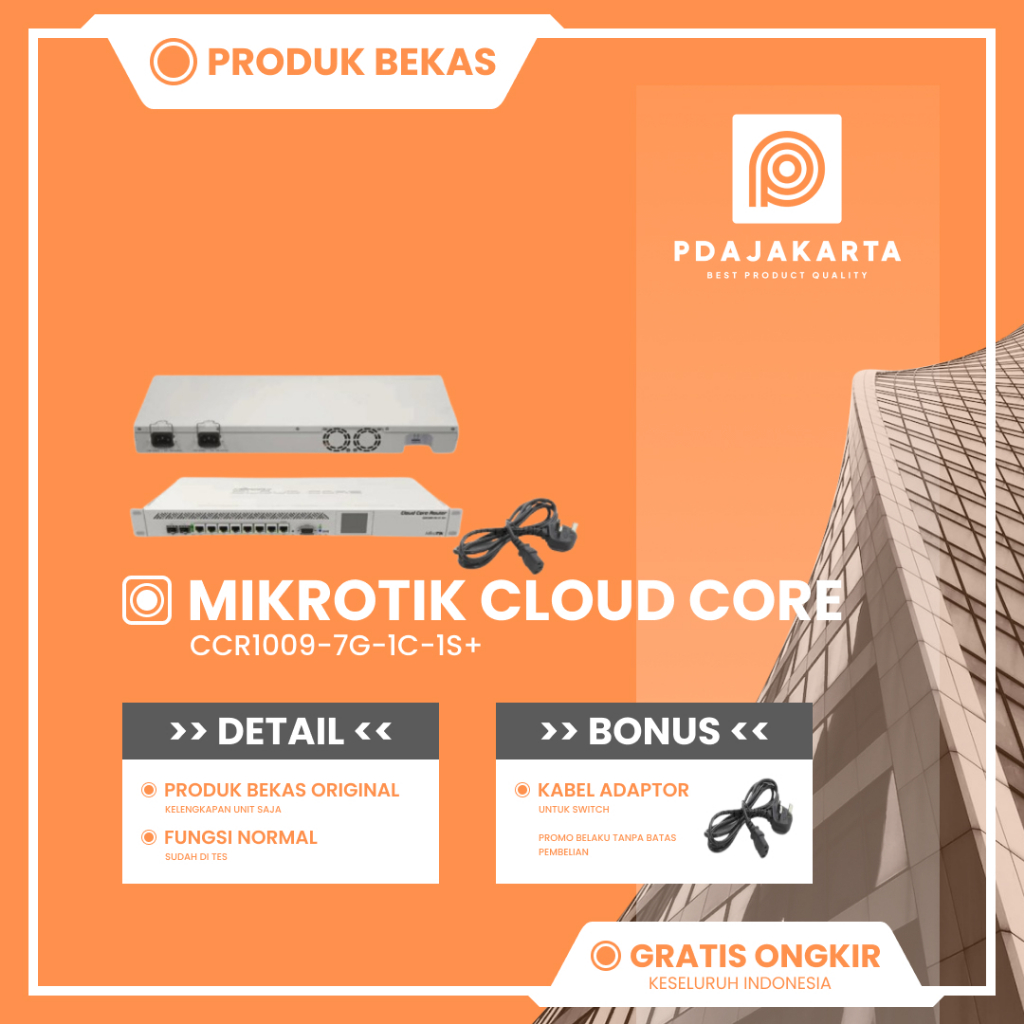 MikroTik Cloud Core Router CCR1009-7G-1C-1S+ | CCR1009 7G 1C 1S+ | CCR 1009 7G 1C 1S+