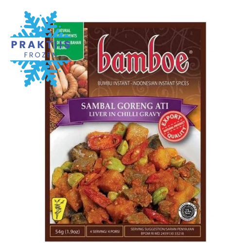 

BAMBOE SAMBAL GORENG ATI 54GR SAMBAL GORENG PEDAS HARGA PROMO