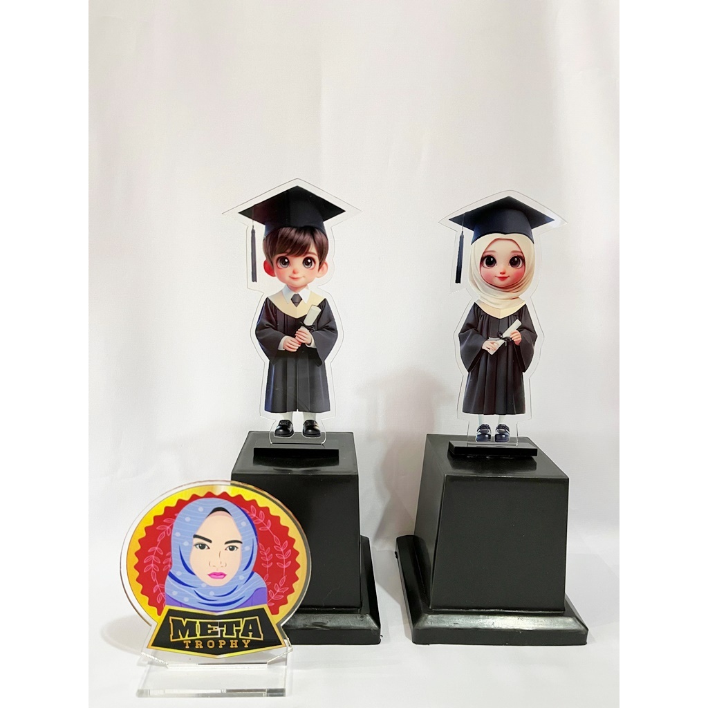 PIALA AKRILIK WISUDA KENANG - KENANGAN KELULUSAN TK SD SMP SMA KULIAH TERBARU