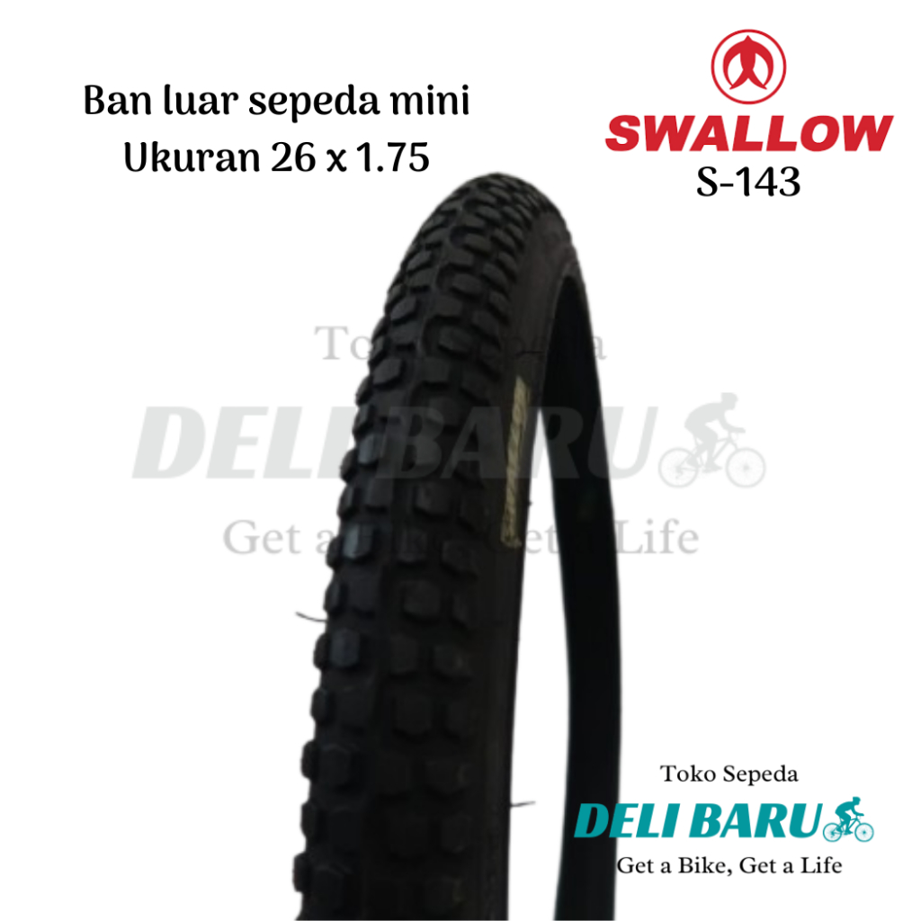 Swallow Tire Ban Luar Sepeda Mini Ukuran 26 x 1.75 ETRTO 559