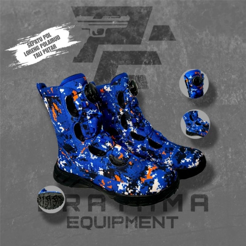 SEPATU PDL / SEPATU PDL TALI PUTAR / SEPATU PDL TALI PUTAR LORENG POLAIRUD