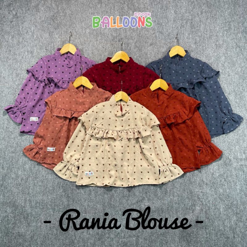 Baju Atasan Anak Blouse Rania Blouse Crinkle Motif