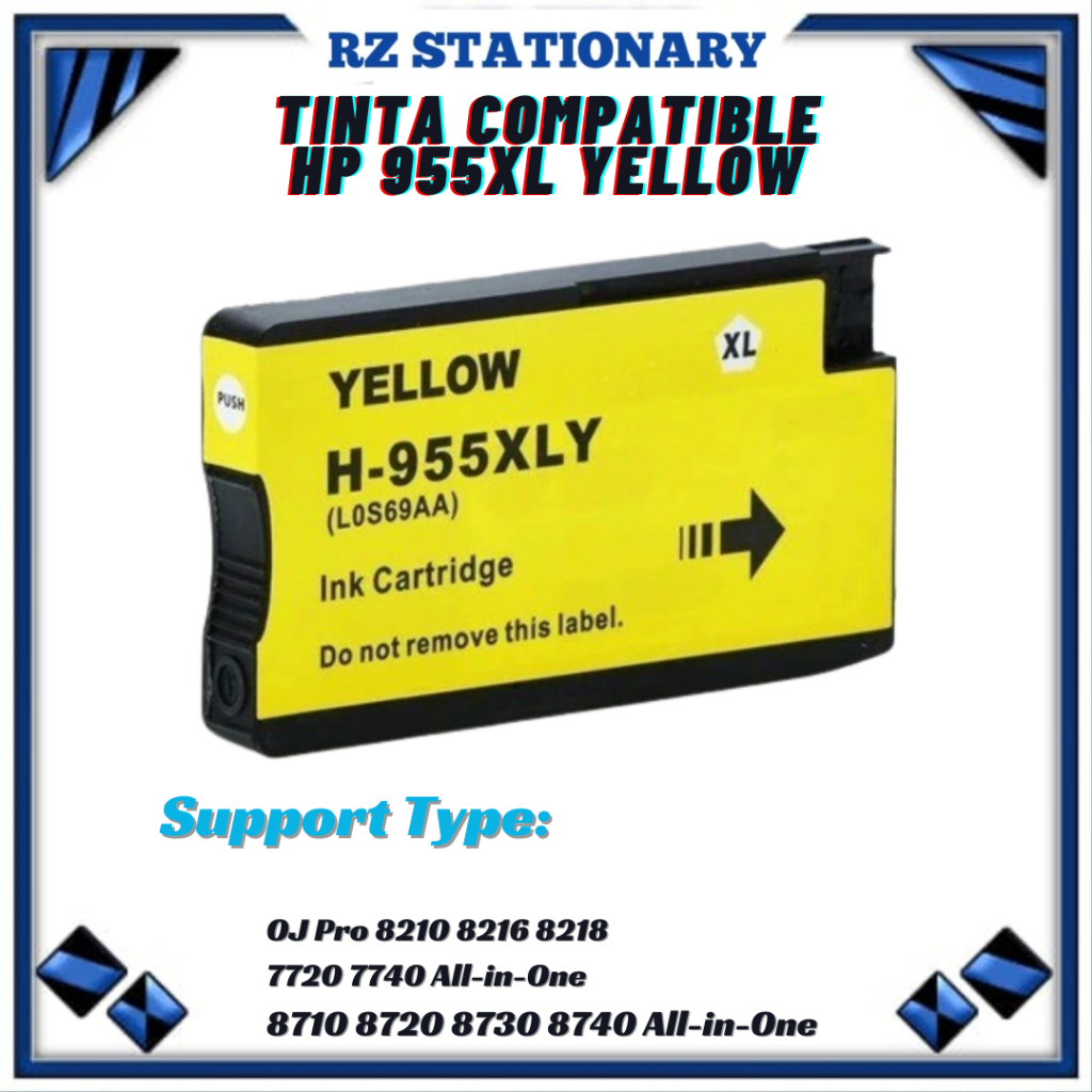Tinta compatible HP 955XL 955XL YELLOW For Officejet 7740,7730,7720