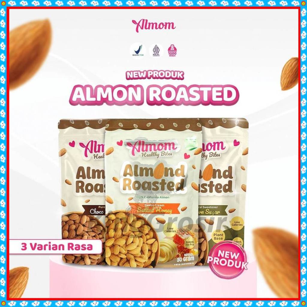 

Yummy's Amondeu Almond Roasted / Almom Almond Roasted Camilan Almond Camilan Busui 30gr