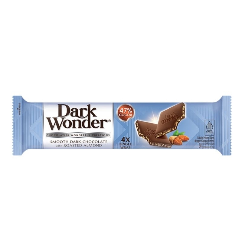 

Dark Wonder Smooth Chocolate Almond Roasted 4x14g Single Wrap