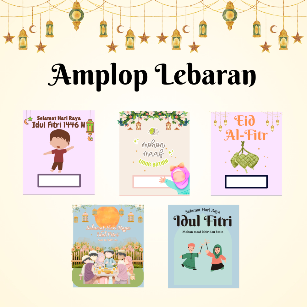 

Amplop Lebaran idul Fitri `Premium Sedang motif terbaru unik 2025