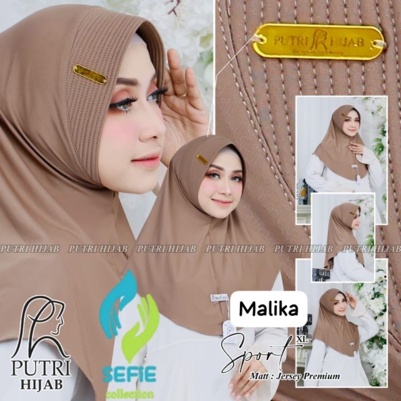 (SEFIE) HIJAB INSTAN MALIKA HIJAB SPORT ORI BY PUTRI HIJAB